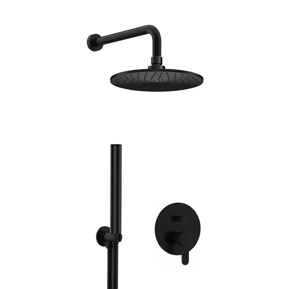 Set doccia minimal completo a incasso nero opaco - Serie Winner