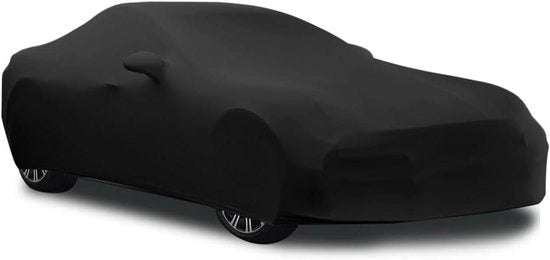 Autoafdekking indoor stretchstof sportwagen autozeil stofbescherming elastische afdekking per auto interno garage autotentoonstelling per auto fino a 46 m-49 m nero