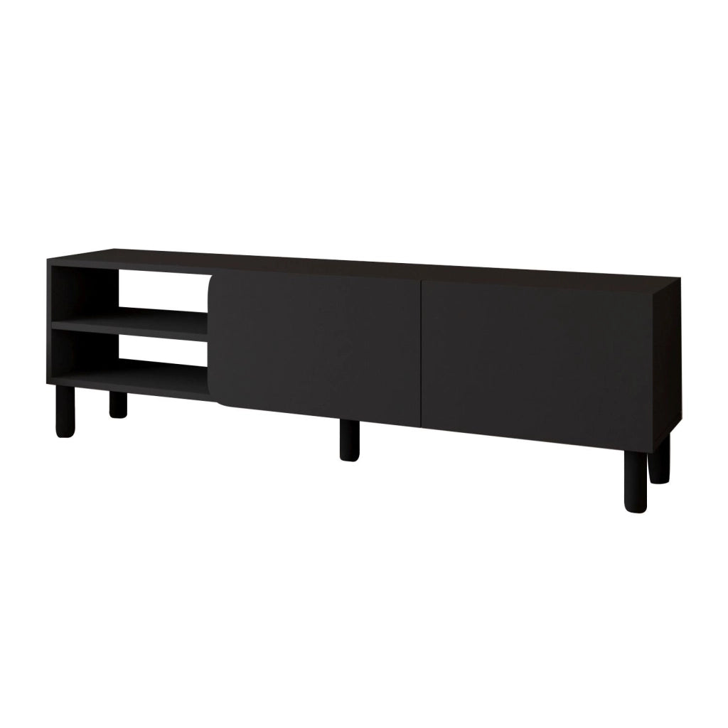 Porta TV in legno "River" - 150 x 31,4 x 48,2 cm - Antracite