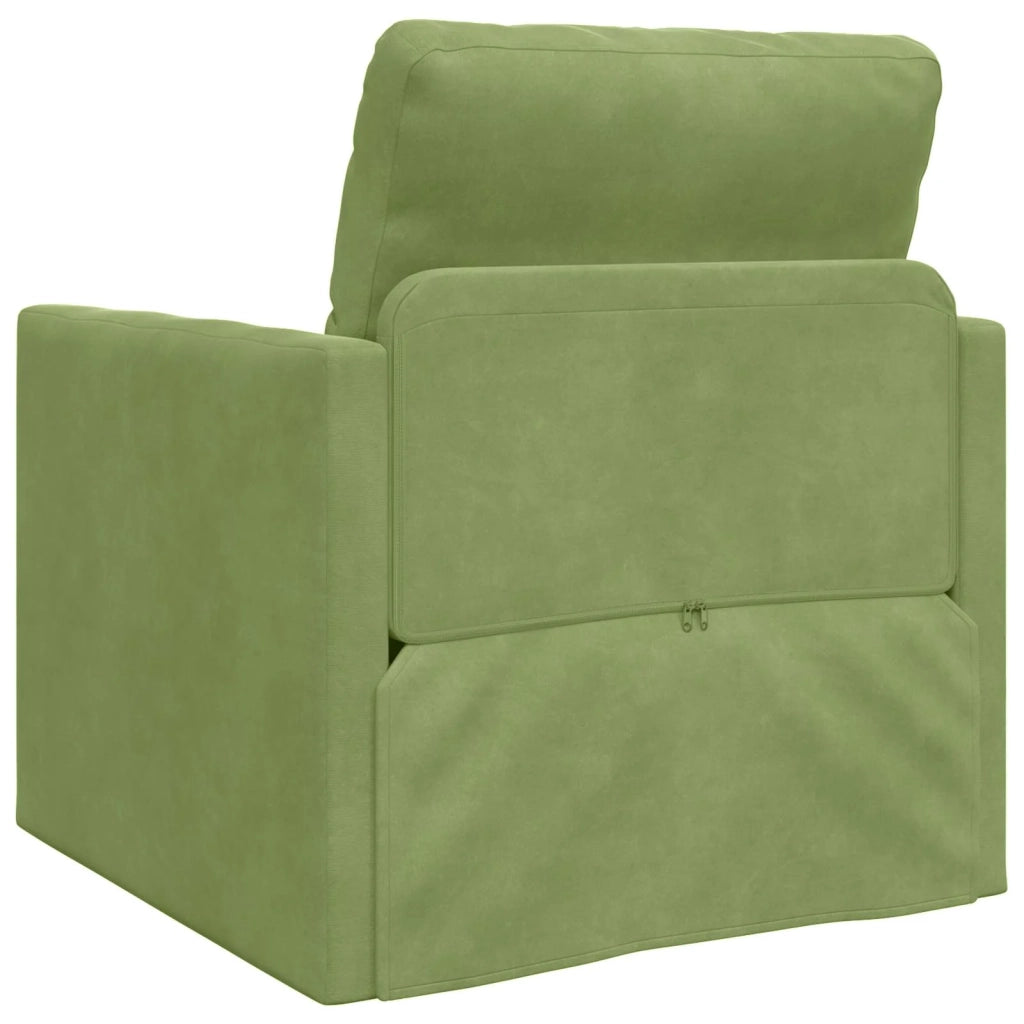 Divano letto | Sof¨¤ letto | Letto singolo Verde chiaro 74 x 77 x 81 cm Velluto