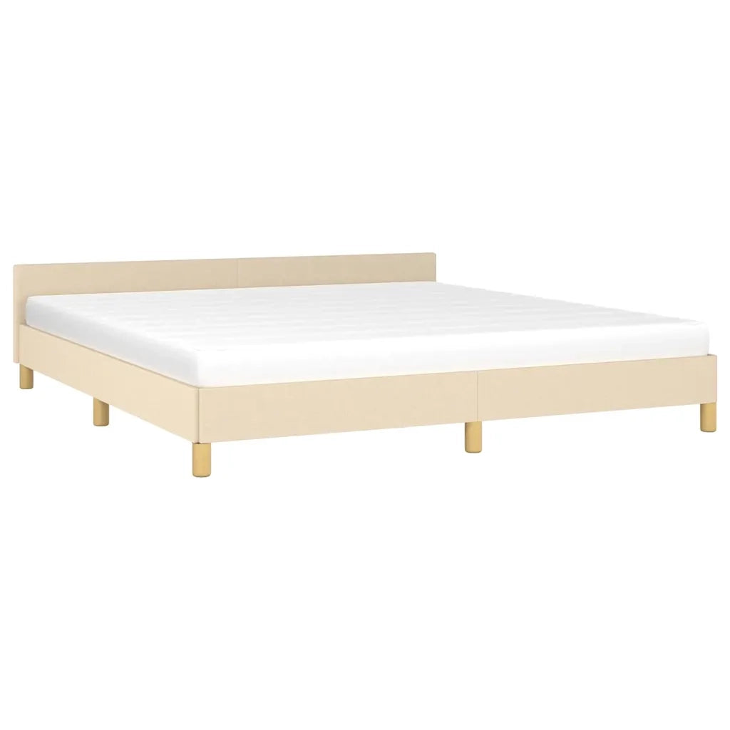 Giroletto senza Materasso Crema 180x200 cm in Tessuto