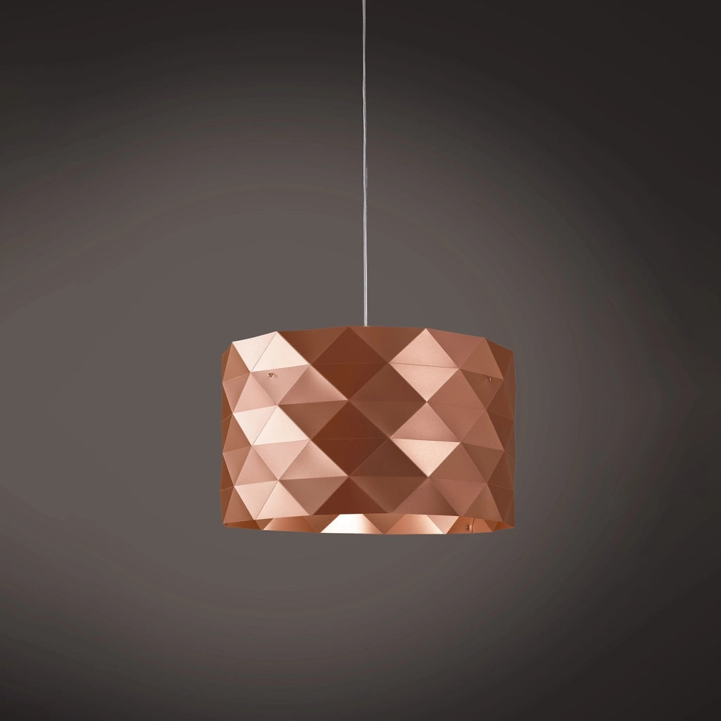 Lampadario Moderno Prisma Polilux ® Rame E Metallo Cromo 3 Luci E27
