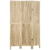 Paravento da Interno Pieghevole a 3 Ante a Spina di Pesce in Legno, 120x1.6x170 cm