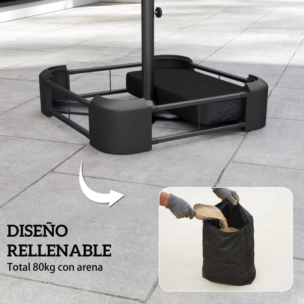 Base per Ombrellone con Sacchetti di Sabbia ¨C Zephmum ¨C Riempi con Sabbia Bagnata 90 kg