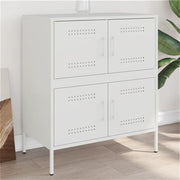 Credenza-Buffet-Armadio da cucina Bianca 68x39x79 cm in Acciaio 342161