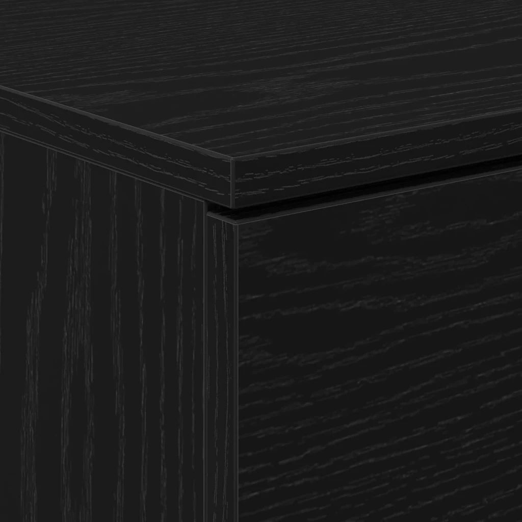 Armadio da Notte con cassetto 2 pcs Rovere Nero 40 x 65 x 65 cm 862768