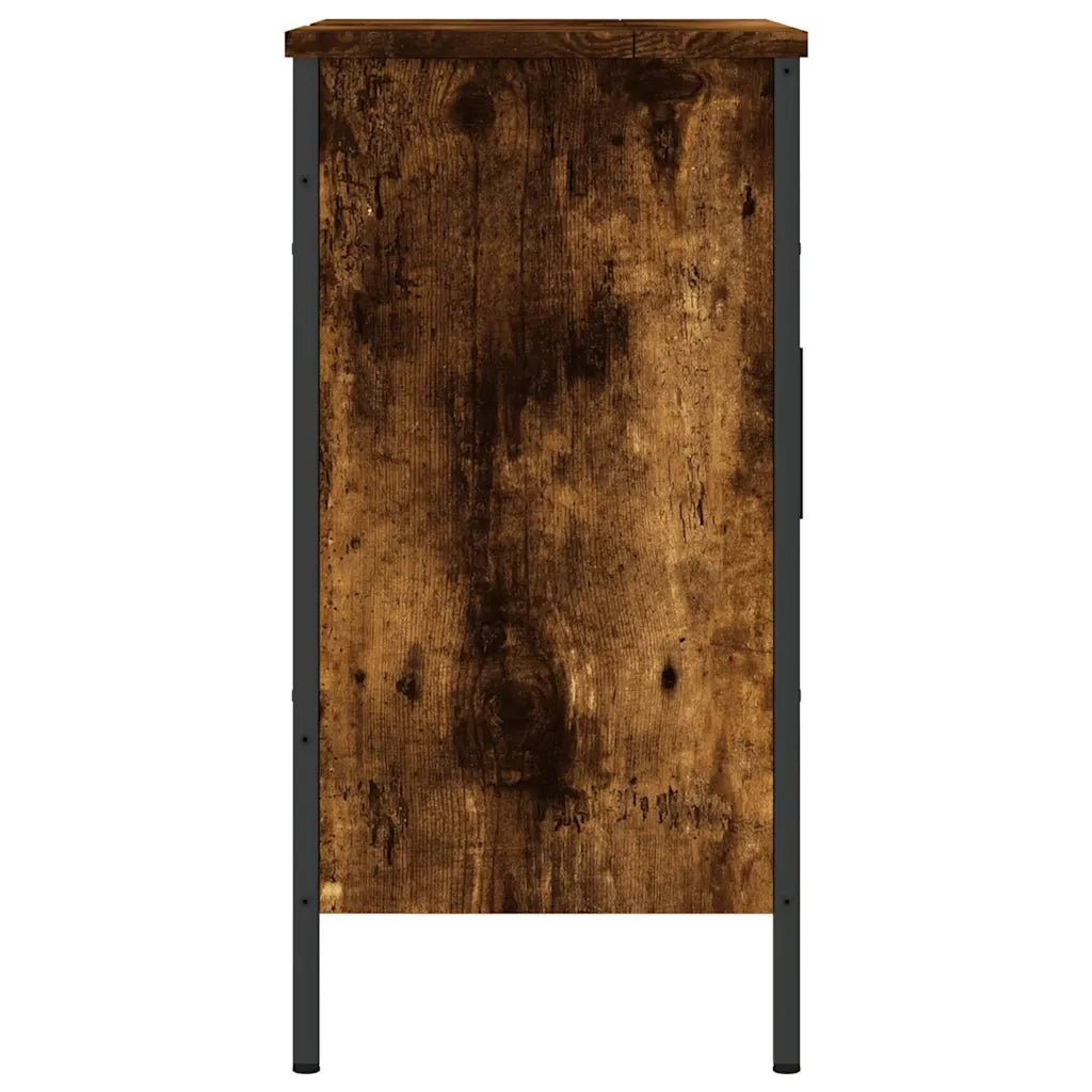Mobile Lavabo Bagno-Armadietto da bagno Rovere Fumo 60x30x60 cm Legno Multistrato 362502