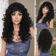 Prugna 60 cm lunga per donna | Capello in pizzo termoresistente per cosplay | Cappello a forma di rosa con tema Halloween