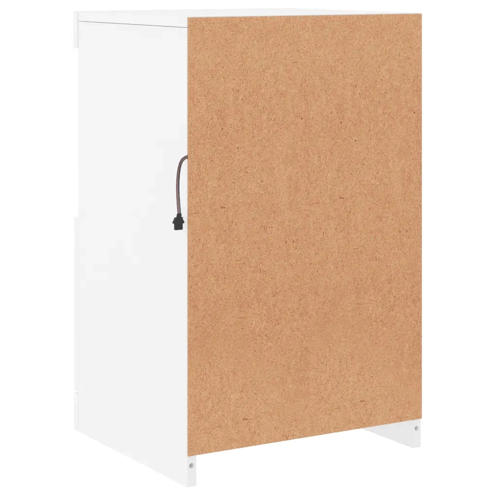 Credenza con Luci LED-Buffet-Armadio da cucina Bianca 41x37x67 cm 433211