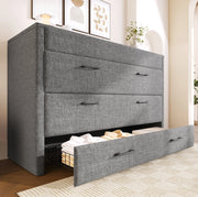 Letto a scomparsa 140x200 con porta USB e Type-C; cassetto e design salvaspazio in lino e MDF grigio