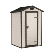 Casetta da giardino Cranbrook, Capanno da esterno, Rimessa da giardino, Ripostiglio per attrezzi, 129x103 h196 cm, Beige