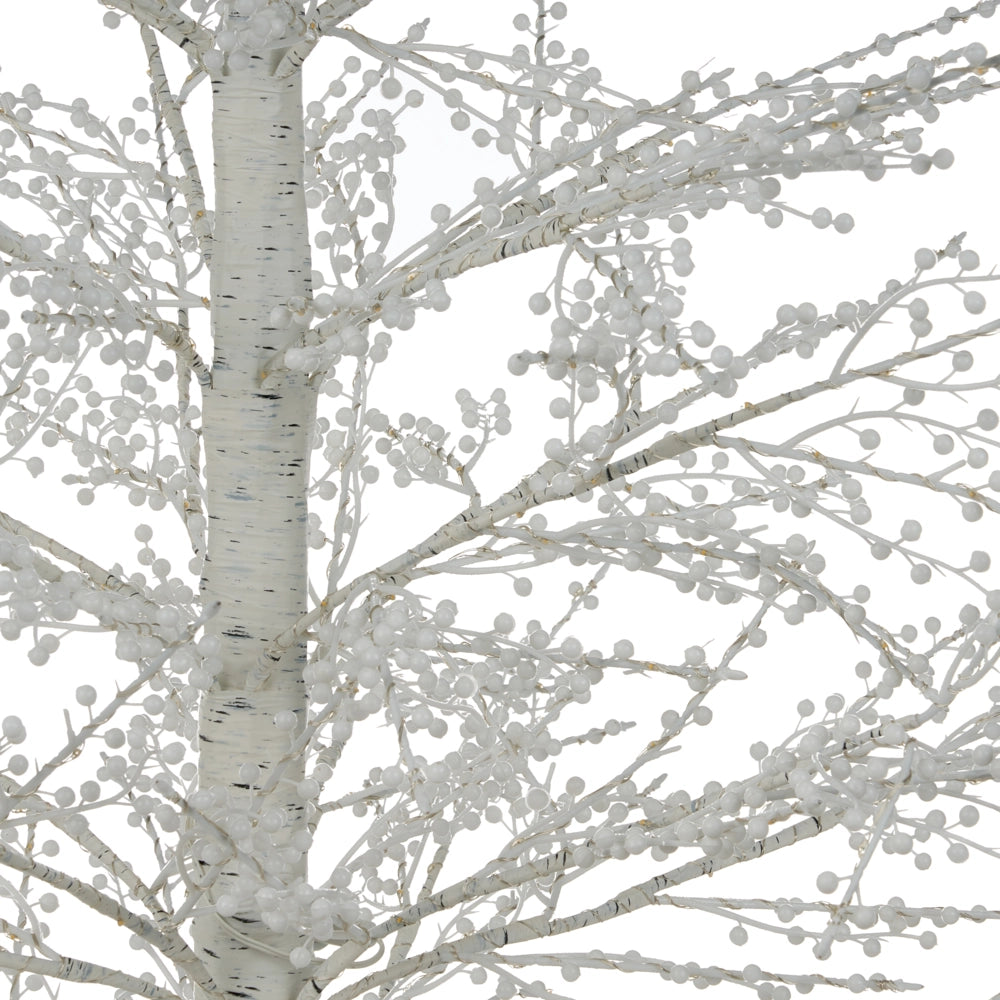 Albero di Natale Bianco PE 180 cm Luci LED Artificiali Moderno Scandinavo Outdoor & Indoor