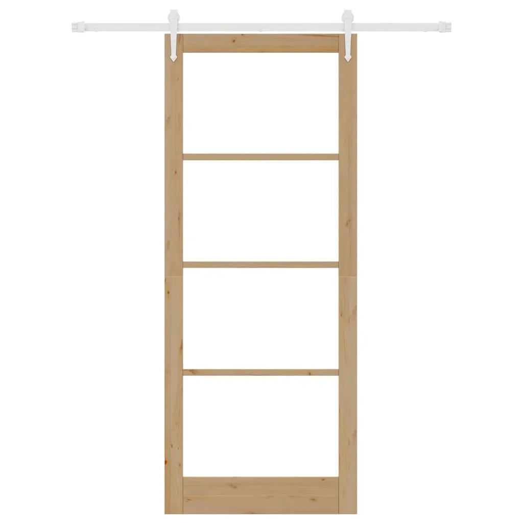 Porta Scorrevole Marrone 93 x 232 cm Legno e metallo 3332375