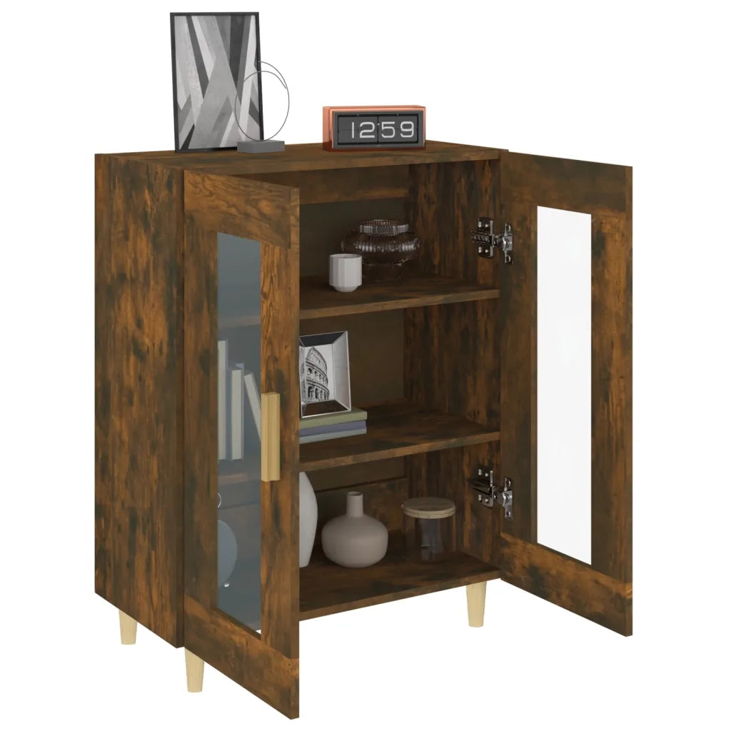 Credenza Rovere Fumo 69,5x34x90 cm in Legno Multistrato 817333