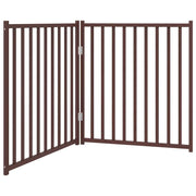 Cancelletto di sicurezza pieghevole per cani 2 pannelli 160 cm legno massello di abete marrone 02_0023055
