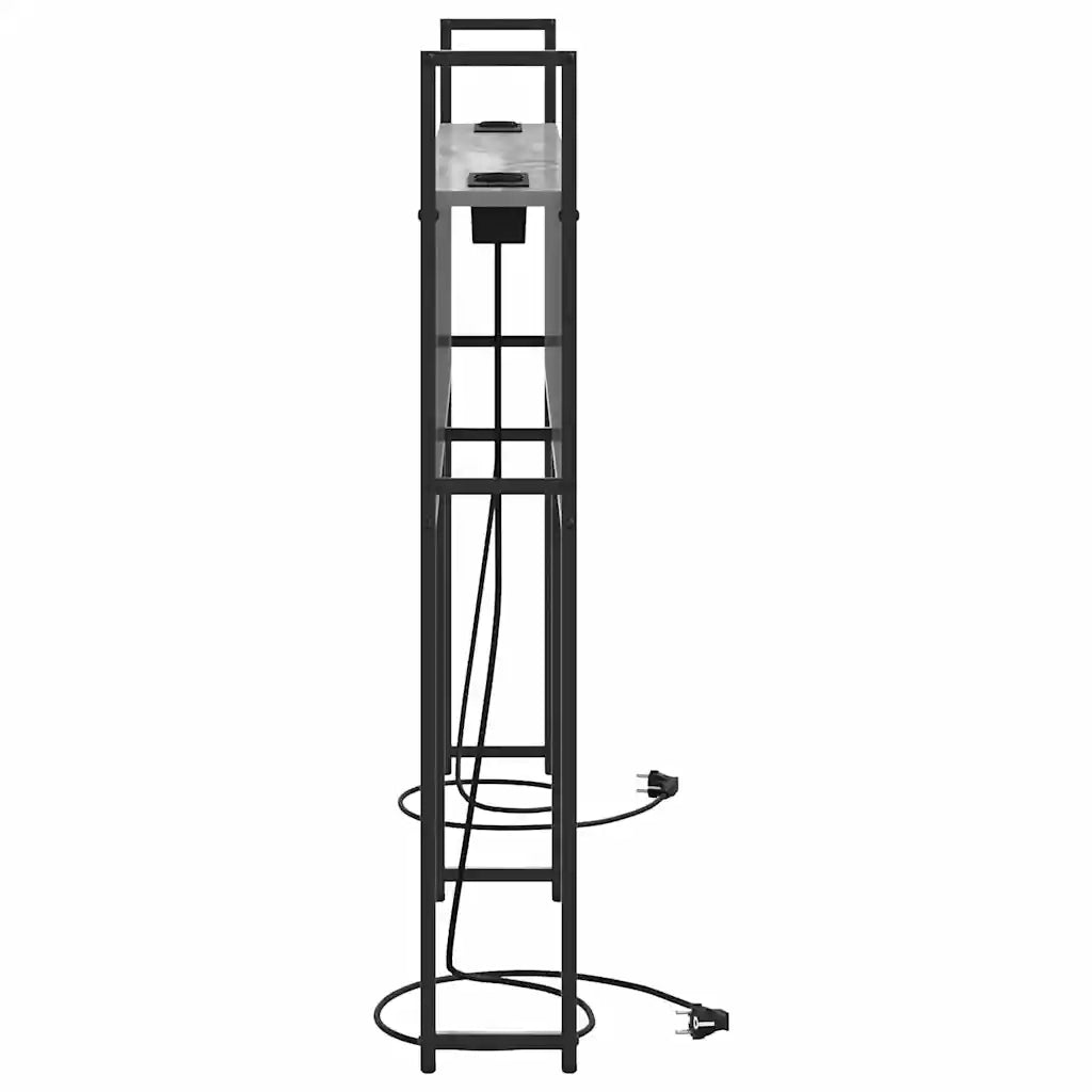 Testiera con Stazione di Carica e Storage-Testiera Multifunzionale-Testata Grigio sonoma 150 cm