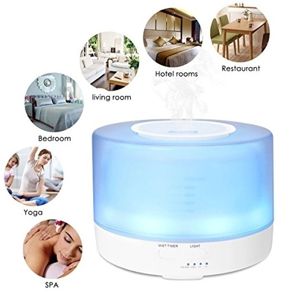 Trade Shop - Diffusore Aromi 4in1 Umidificatore Bianco Ambiente Rgb Aromaterapia Ultrasuoni -