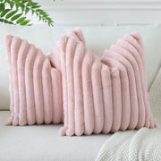 Set di cuscini 40 x 40 cm - 2 pezzi - Cuscini con imbottitura in felpa - Imitazione pelliccia - Decorazione per divano/auto - Chiusura a zip nascosta - Cuscini decorativi