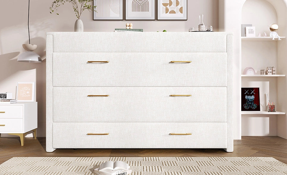 Letto a scomparsa mobile 140x200 cm beige con USB