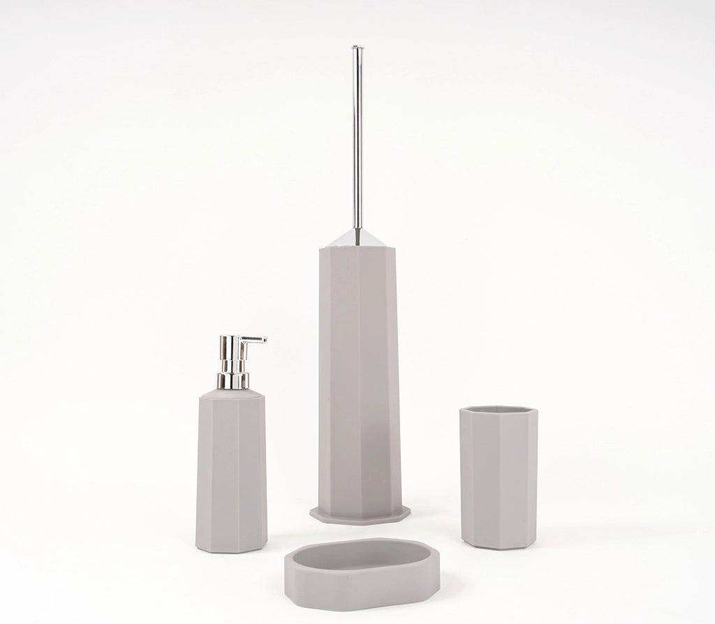 Set accessori bagno grigio
