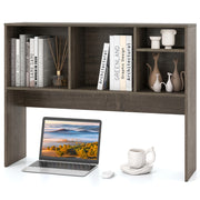 Libreria da scrivania per computer con 4 cubi e scomparto posteriore aperto-Organizzatore di stoccaggio per scrivania Grigio