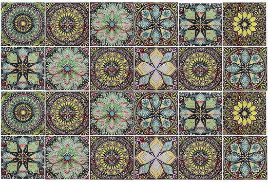 Etichette per parete 24 pezzi - 10 x 9 cm - Impermeabili - PVC - Decorazione per cucina/bagno - Sostenibili e flessibili
