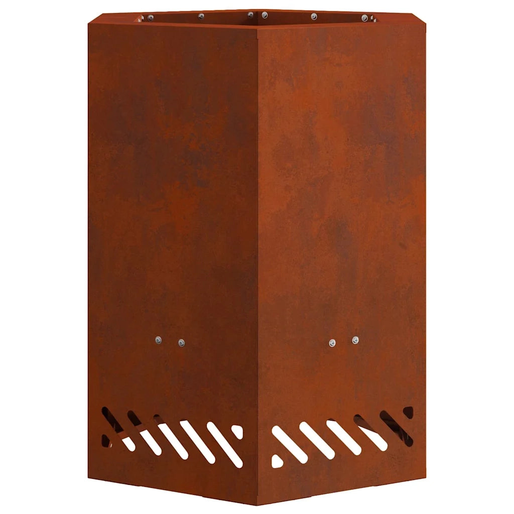Focolare-Stufa-Camino Senza Fumi Marrone 38 x 38 x 51 cm Acciaio 714495