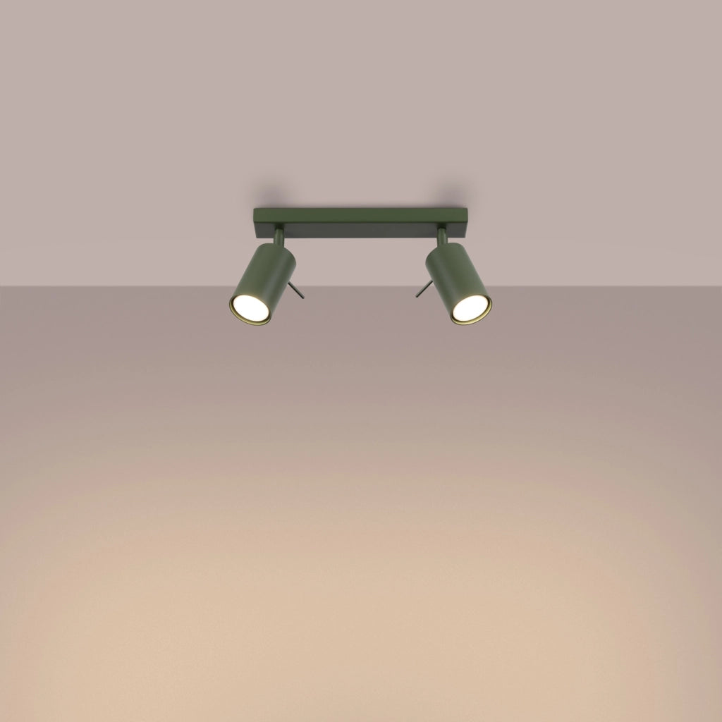 Lampada da soffitto RING 2 verde oliva