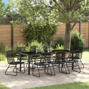 Set da Pranzo per Giardino 9 pcs Nero 3379176