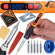 Saldatore Elettrica 80W Orange Mastiff – Display LCD, 6 Punte, Cavo 90cm | Temperatura 180-500°C