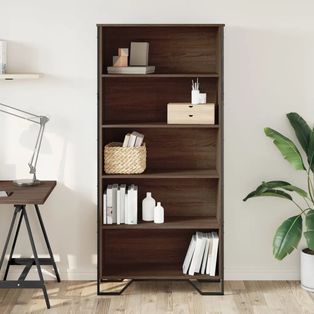 Libreria Rovere Marrone 80x31x169 cm in Truciolato 3295316