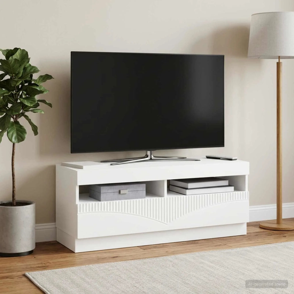 Mobile TV LED Bianco Legno ingegnerizzato 897425