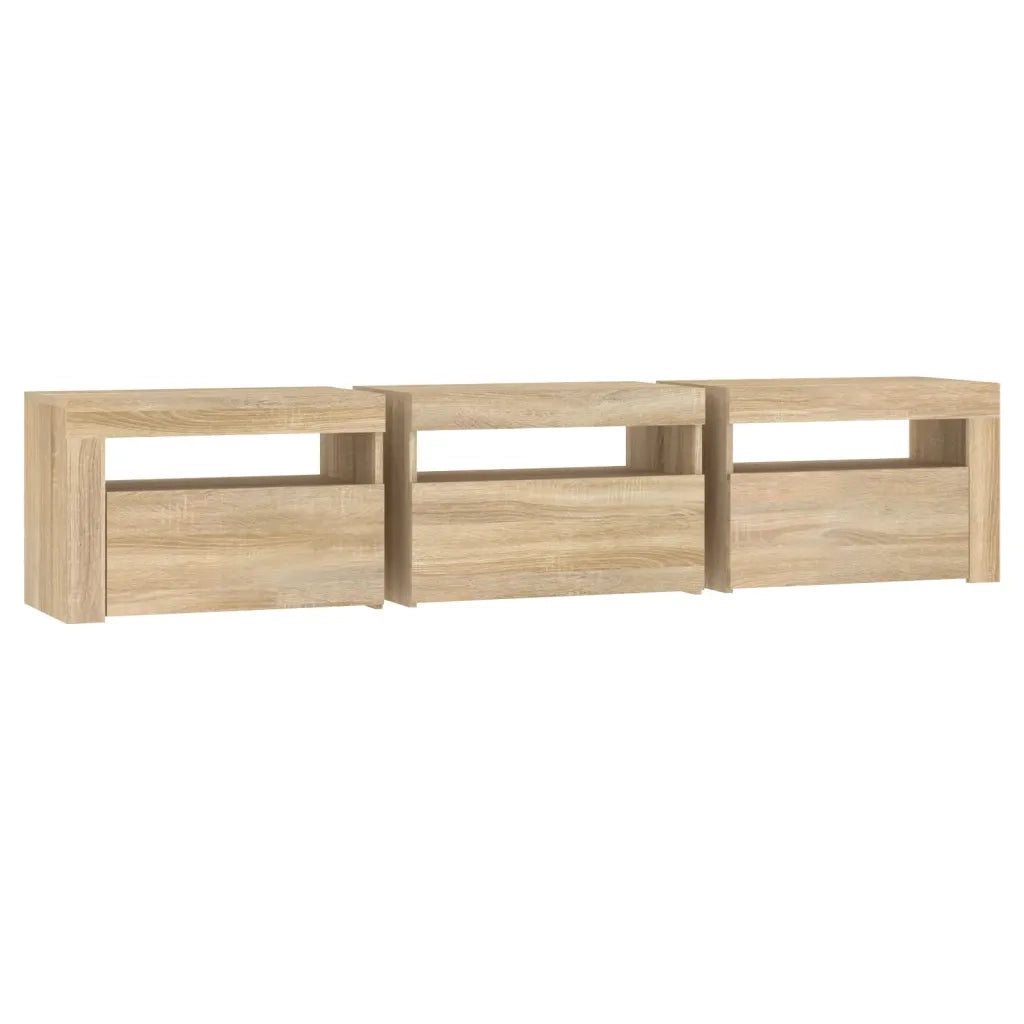 Mobile Porta TV con Luci LED Rovere Sonoma 180x35x40 cm 3152756