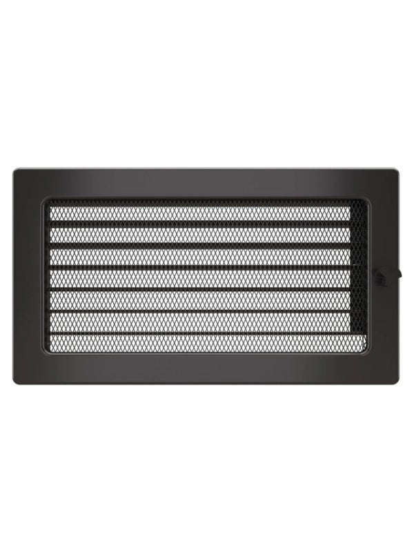Griglia di ventilazione per camino 17x30  grafite con tapparelle avvolgibili