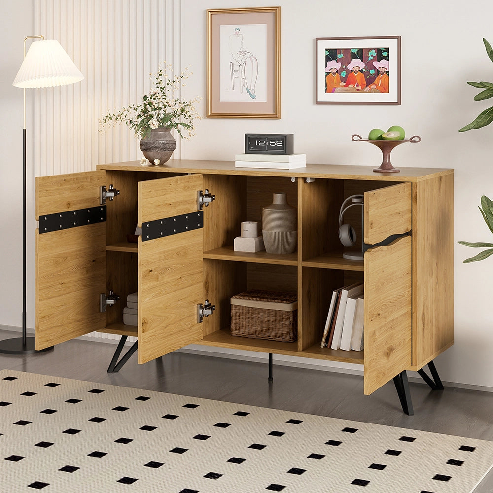 Buffet - Xylo - 3 porte legno piedi metallo moderno