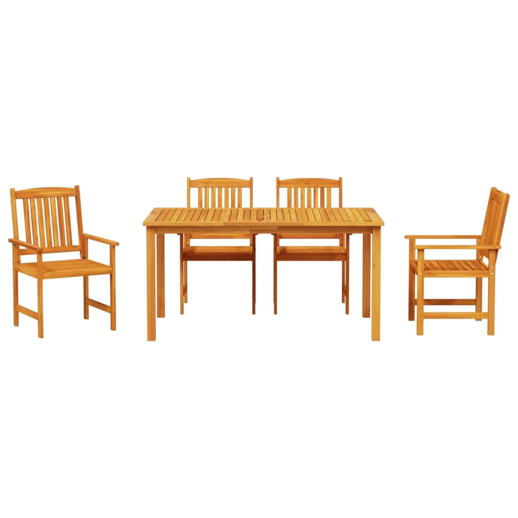 Set da Pranzo per Giardino 5 pcs Marrone 3375678