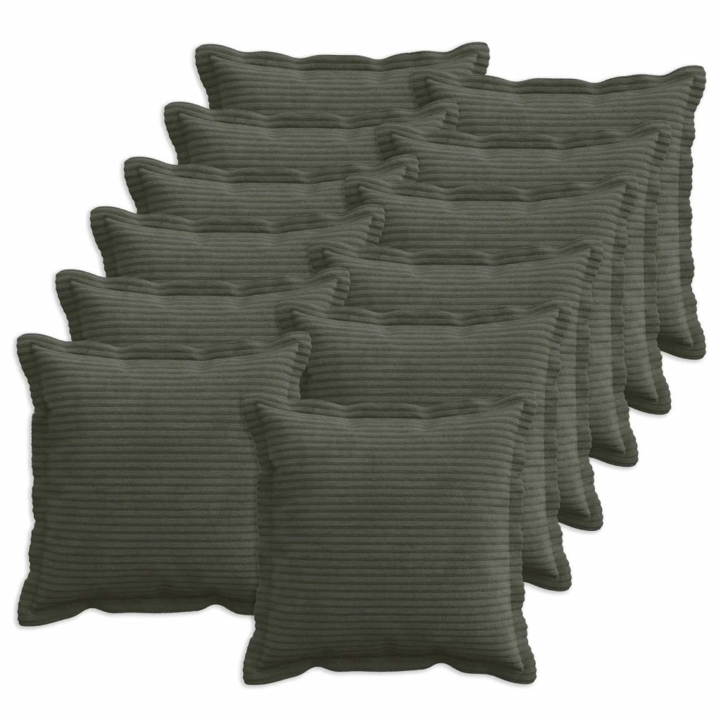Federa 12 pz HOUTEN Antracite 40 x 40 cm corduroy 916809