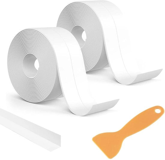 Tappo a doppia adesione - impermeabile - 2 rotoli - bianco - PVC