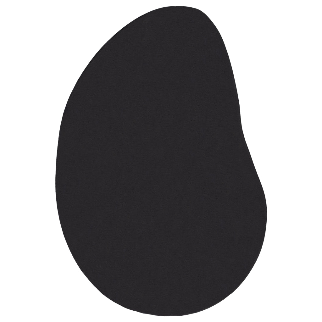Tappeto Area Nero 120x170 cm Poliestere Antiscivolo