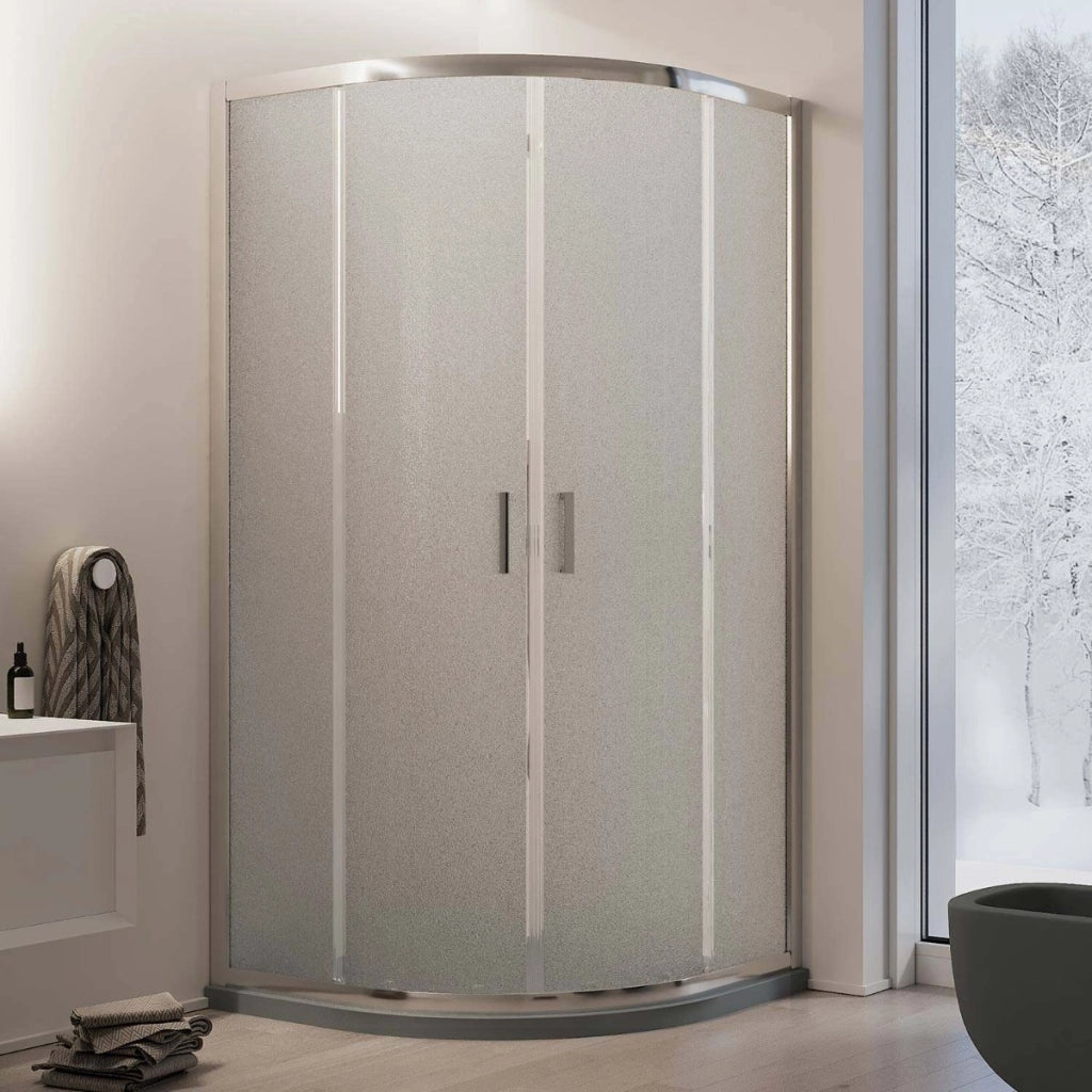 Box Doccia Semicircolare 80x80 H185 Stampato C 6mm mod. Ready