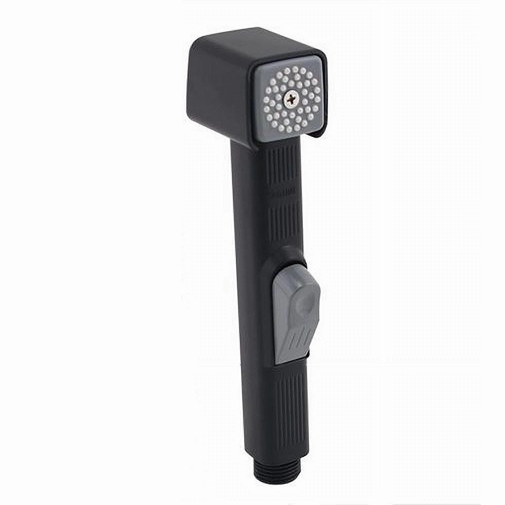 Trade Shop - Doccetta Spruzzatore Per Bidet Wc Doccia Shattaf Pulizia 18cm Nero Squdrato 87550 -