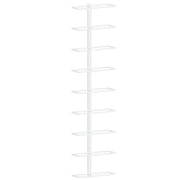 Portavini da Parete per 9 Bottiglie Bianco in Ferro CFW2764756
