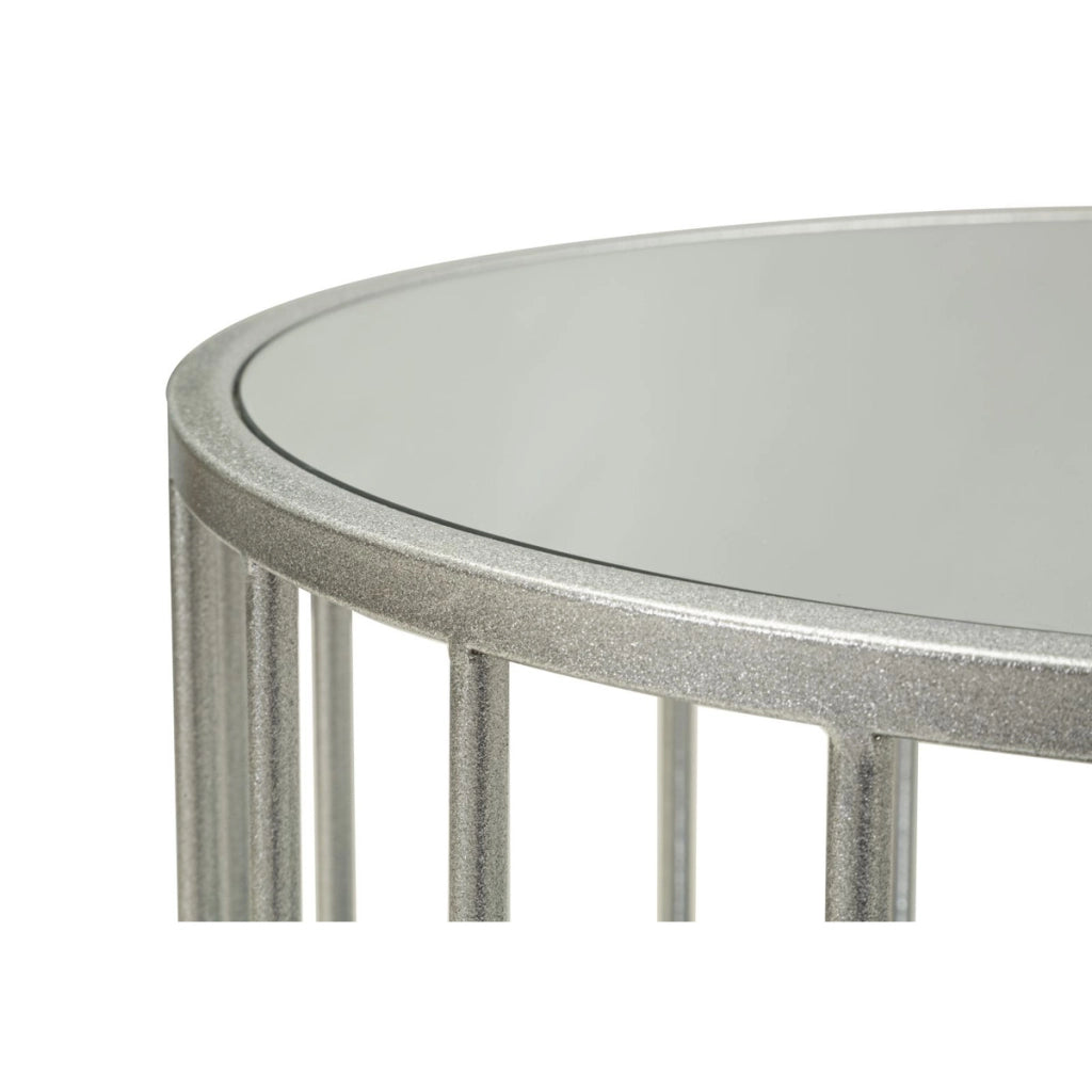 Tavolino VKH793, Argento, Metallo, 90x50x45 cm