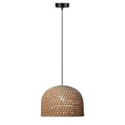 Lampada a sospensione scandinava Kanso in rattan Ø40 E27 15W