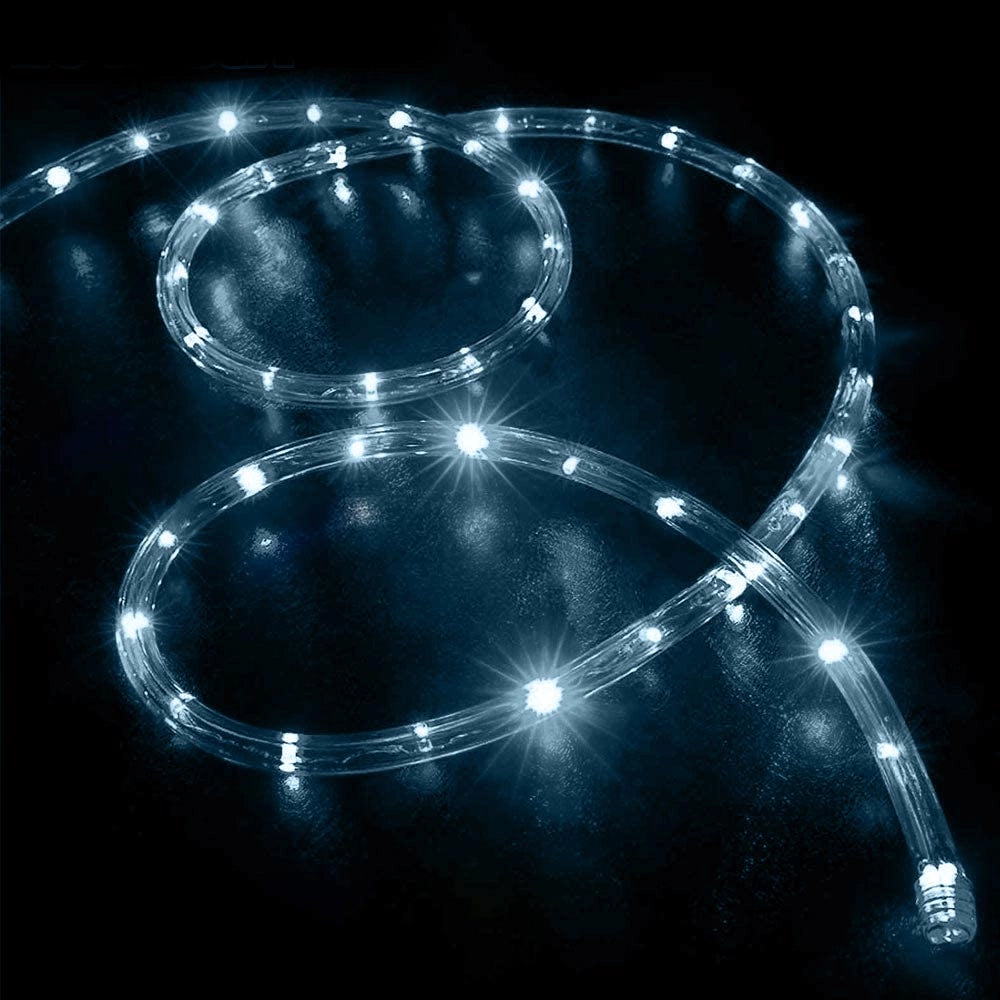 Tubo Luminoso 20 metri LED Bianco Freddo 360 Luci per interno e per Esterno