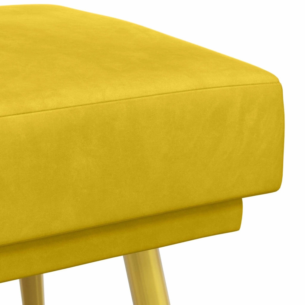 Panchina a doppio strato Giallo 120 x 45 x 46 cm Velluto 42038592