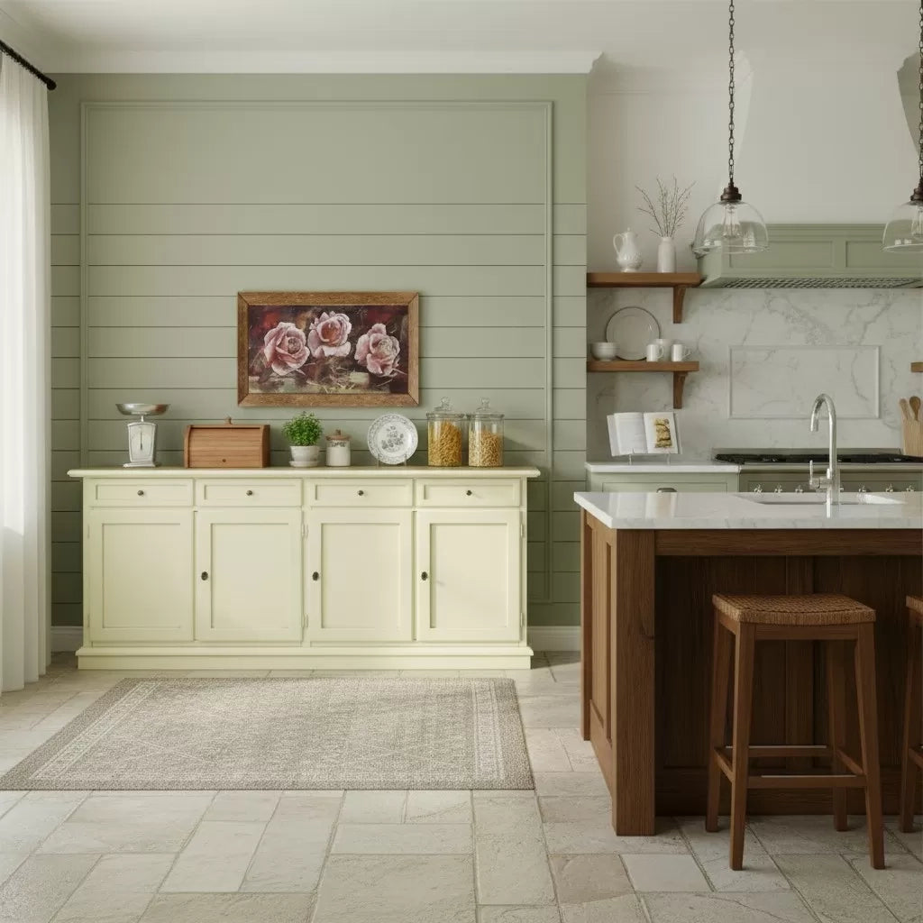 Madia credenza shabby chic in legno 4 porte avorio 205x42x85 - Mobili 2G
