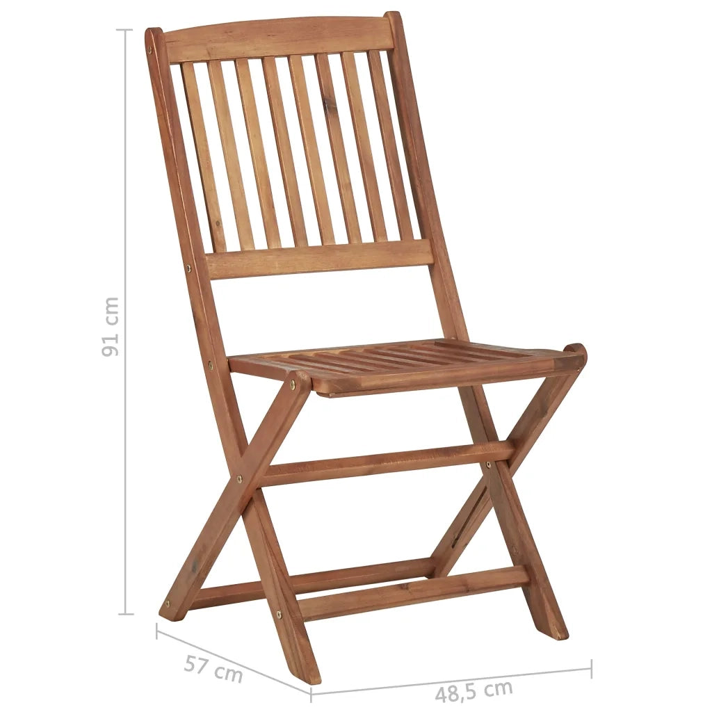 Sedie da Giardino Pieghevoli 2 pz-Sedia da esterno in Legno Massello d'Acacia 861021