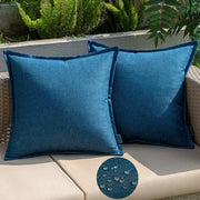 Cuscino decorativo esterno resistente alle intemperie - impermeabile - blu marino - 40 x 40 cm - set a due pezzi