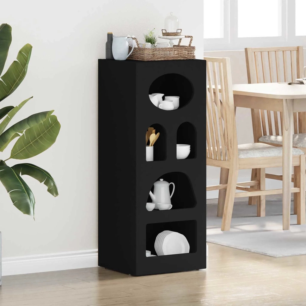 Credenza-Buffet-Armadio da cucina Nero 40 x 35 x 100,5 cm Legno multistrato